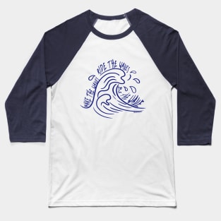 Be the Wave v2 Navy Baseball T-Shirt